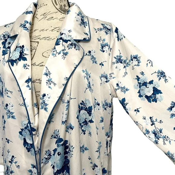 Rachel Parcell Floral Print Satin Robe Size XS NWT - Picture 7 of 11